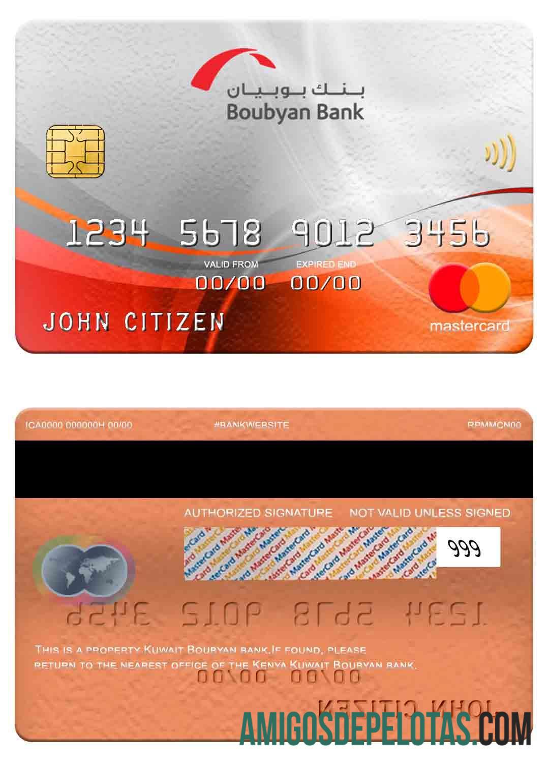 Kuwait Boubyan Bank Mastercard real example